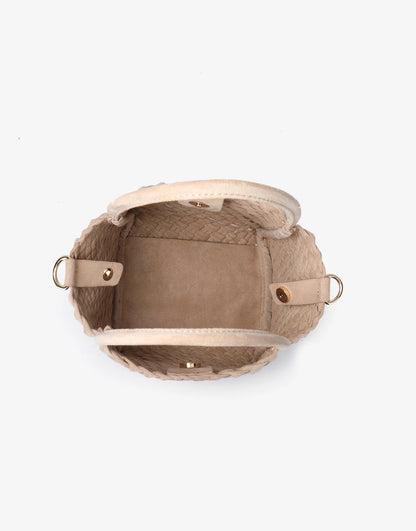 Hollace Mini Woven Faux Suede in foundation by Remi & Reid