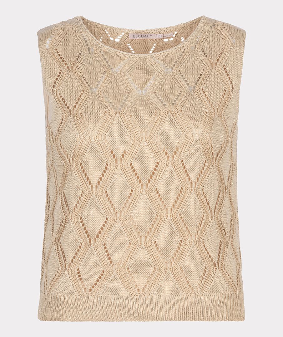 Diamond Sweater Knit Tank in gold by Esqualo