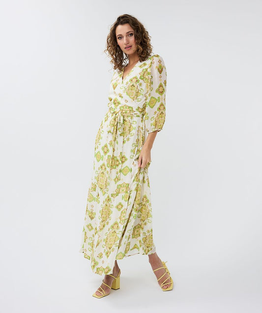 Paradise Dunes Wrapover Maxi Dress in green by Esqualo