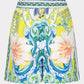 Ocean Paisley Printed Shorts in citron by Esqualo