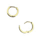 Charm Bar- Larger Hoop Huggie Earrings in gold by Farrah B