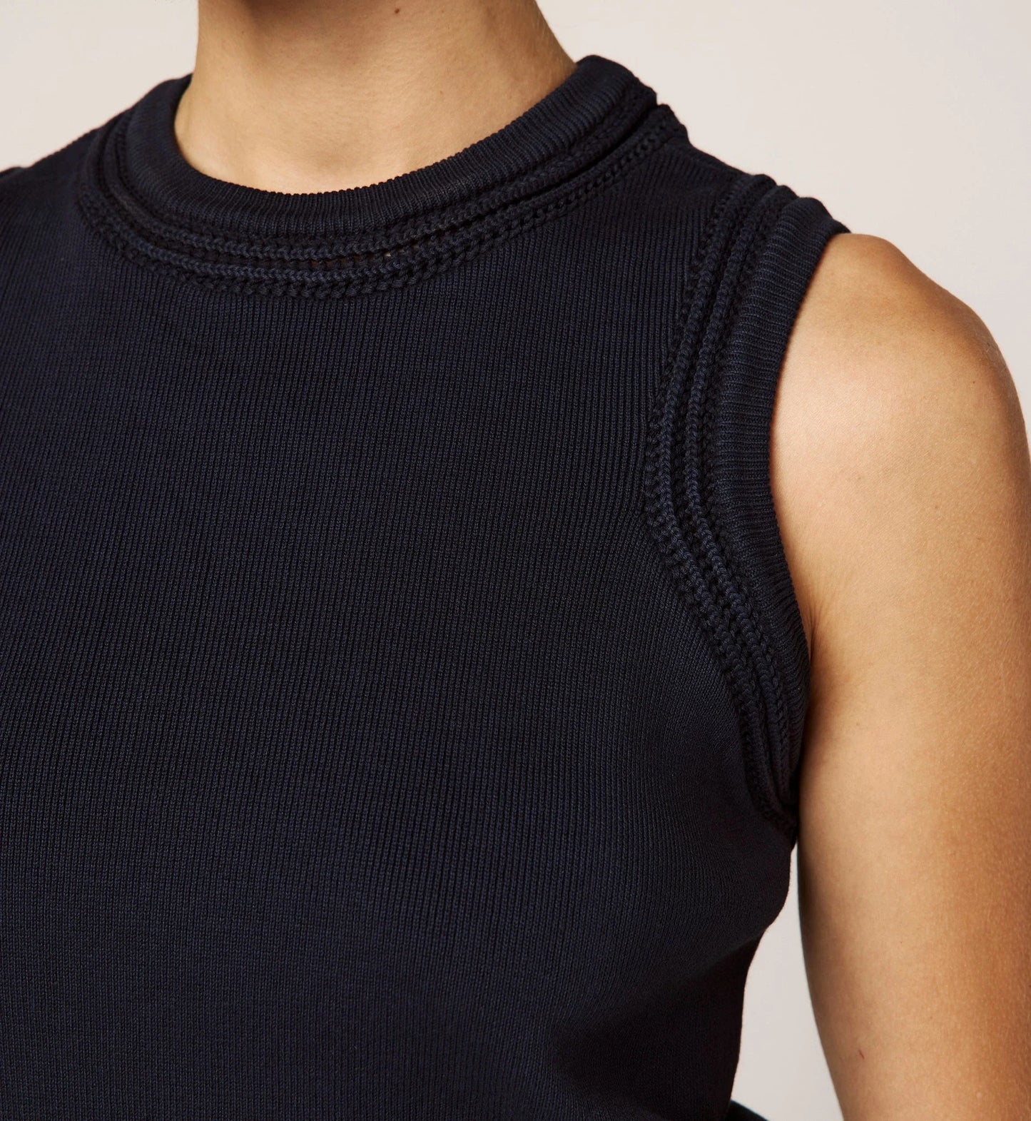 Jade Sweater Tank in midnight blue by Cleobella