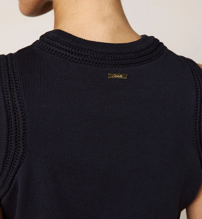 Jade Sweater Tank in midnight blue by Cleobella