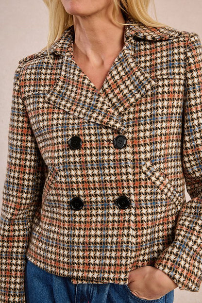 Houndstooth Jacket in brown by Molly Bracken