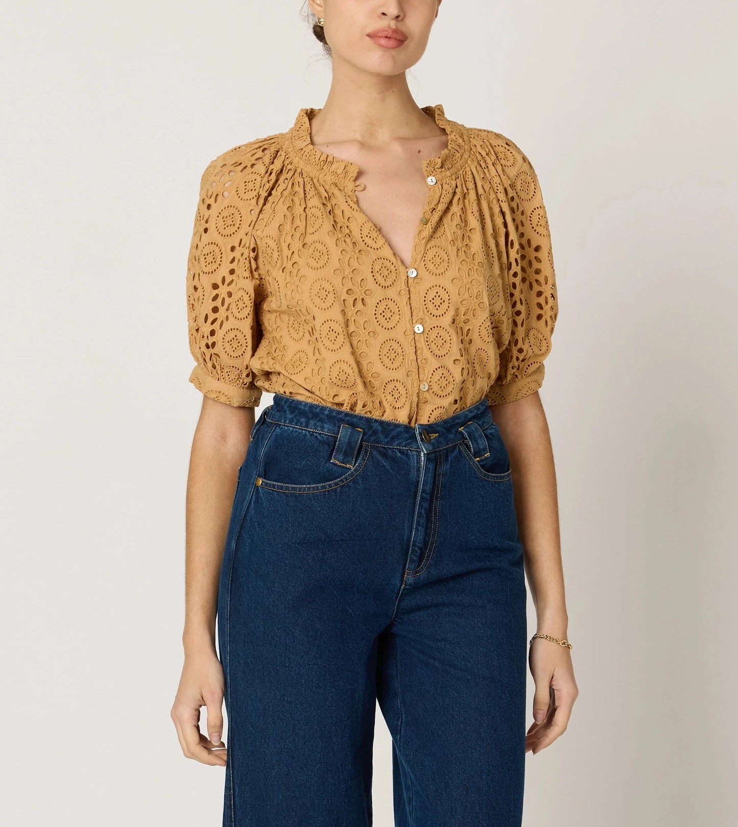 Kate Blouse in Wheat by Cleobella