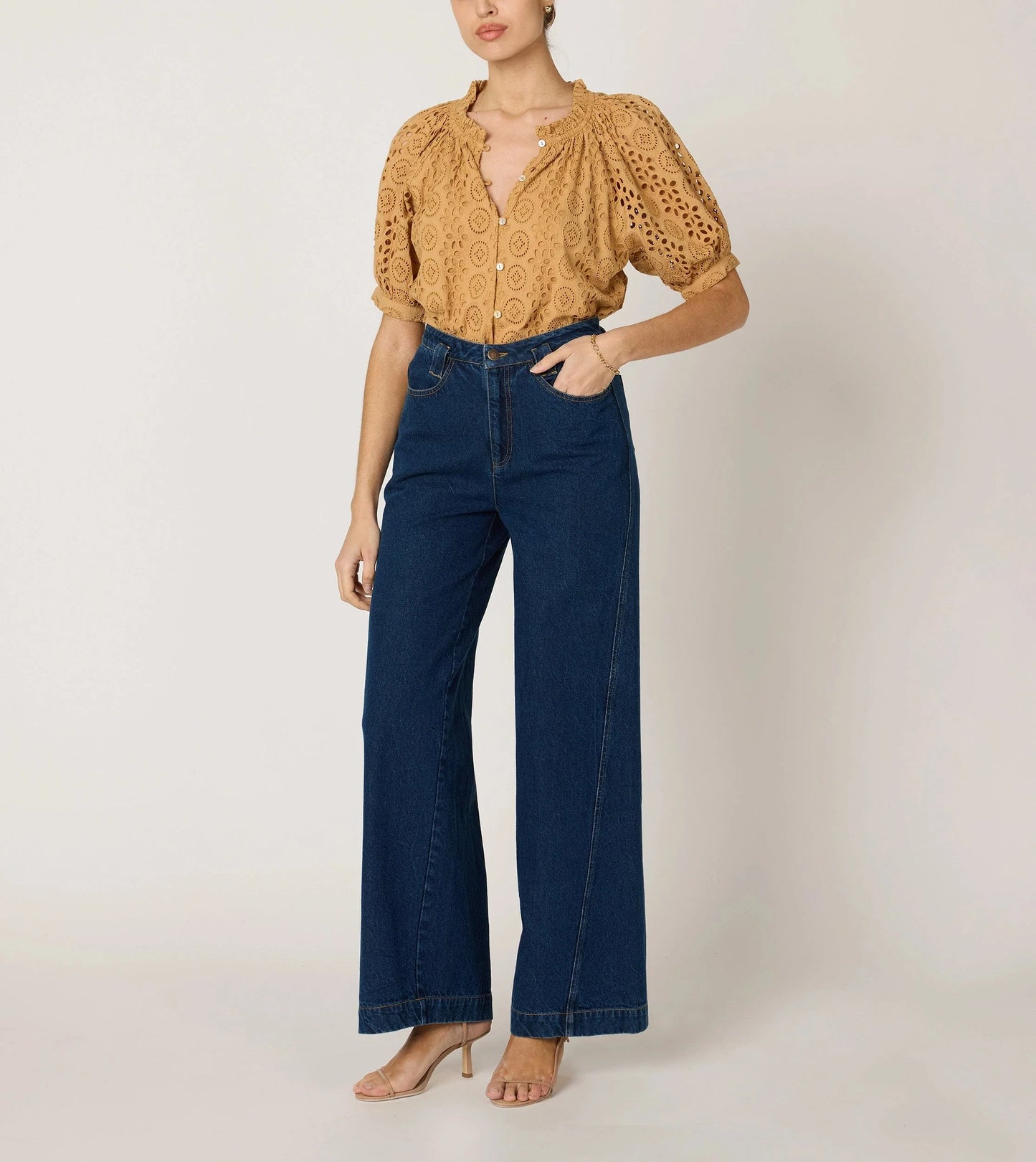 Kate Blouse in Wheat by Cleobella