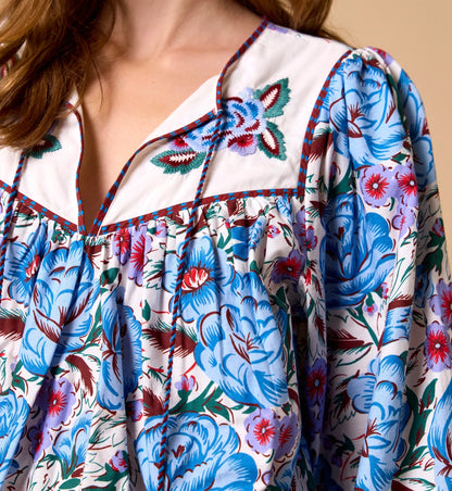 Laura Blouse in fluora print by Cleobella