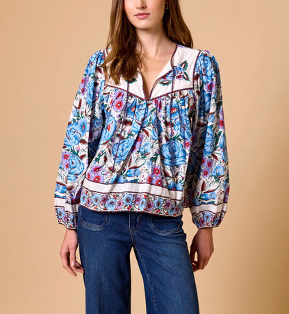 Laura Blouse in fluora print by Cleobella