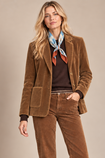 Tilda St Baby Cord Blazer in antique toffee by Lysse