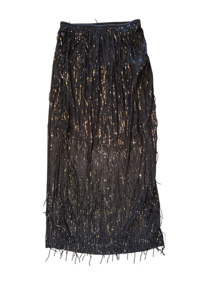 Fringe Sequin Skirt in black by Esqualo