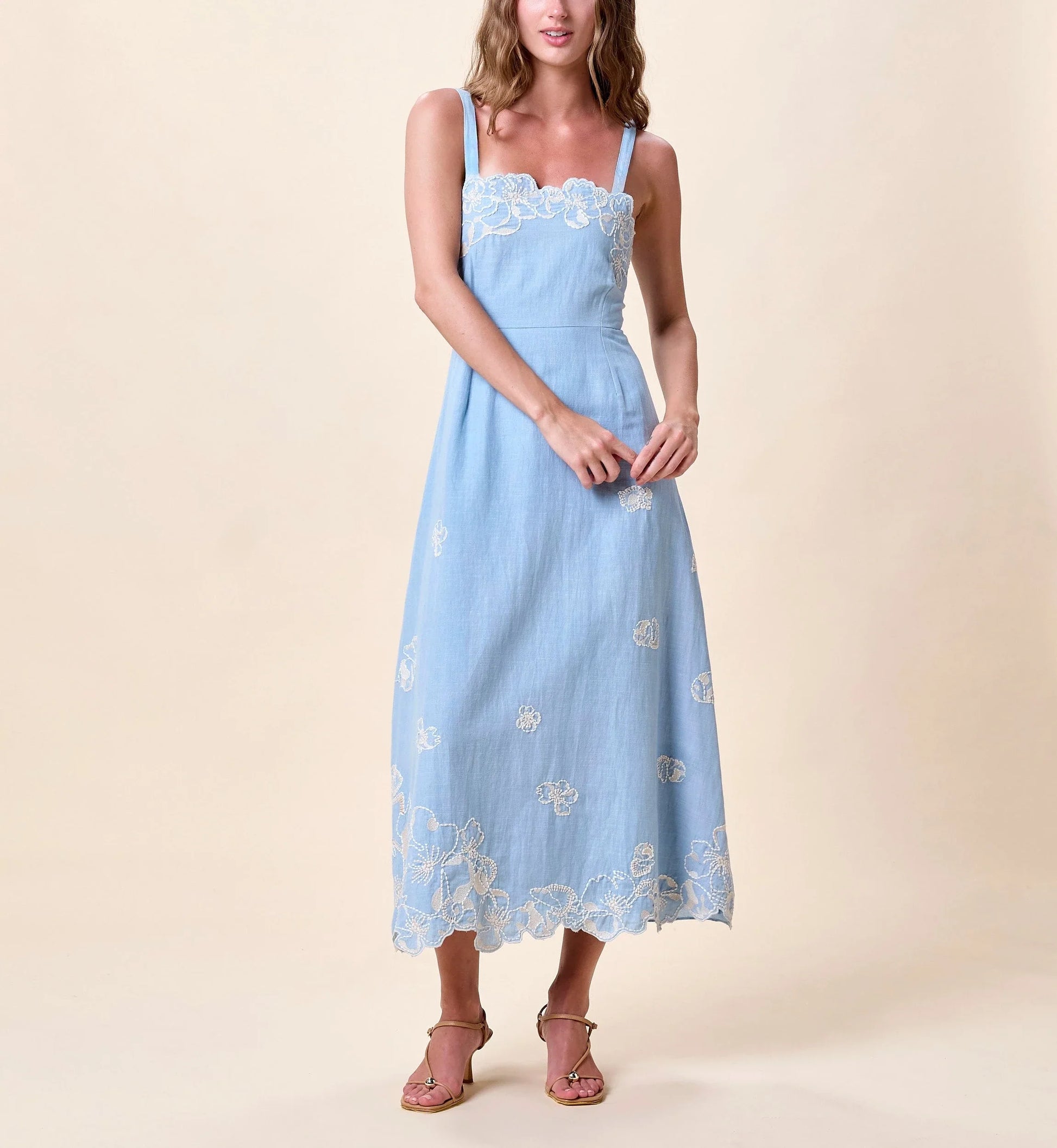 Marceline Midi Dress in glacier lake by Cleobella – SavVy | Retail