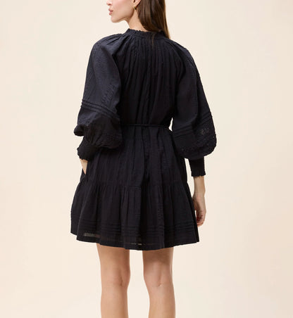 Meadow Mini Dress in black by Cleobella