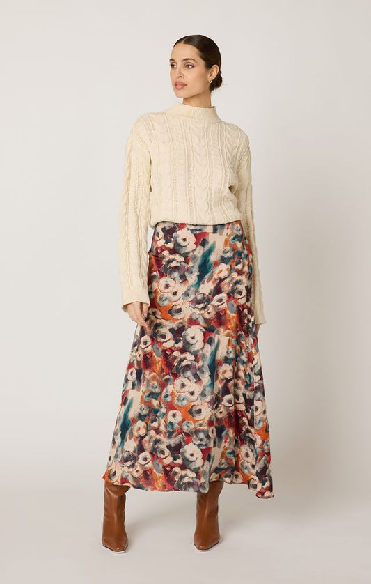 Maria Ankle Skirt in tamayo print by Cleobella