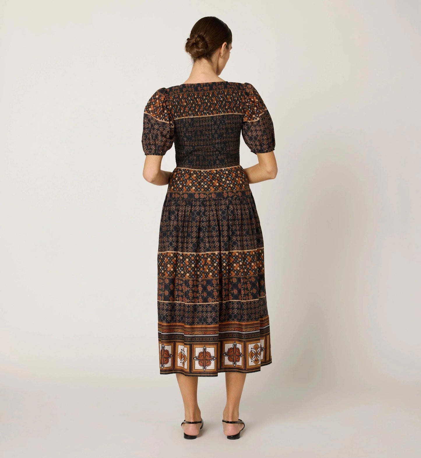 Nancy Midi Dress in zocalo print by Cleobella
