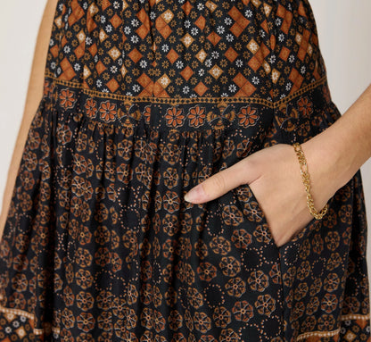 Nancy Midi Dress in zocalo print by Cleobella