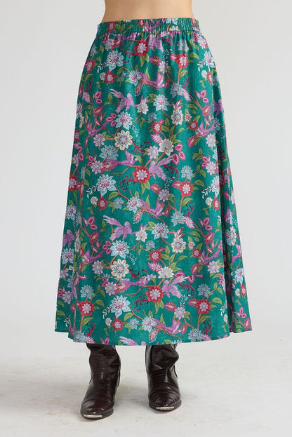 Marisol Maxi Skirt in jewel garden by Double A