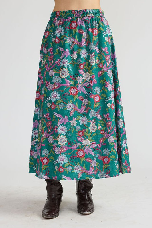 Marisol Maxi Skirt in jewel garden by Double A