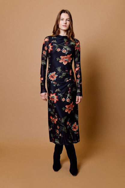 Katya Midi Dress in chant des fleur print by Cleobella