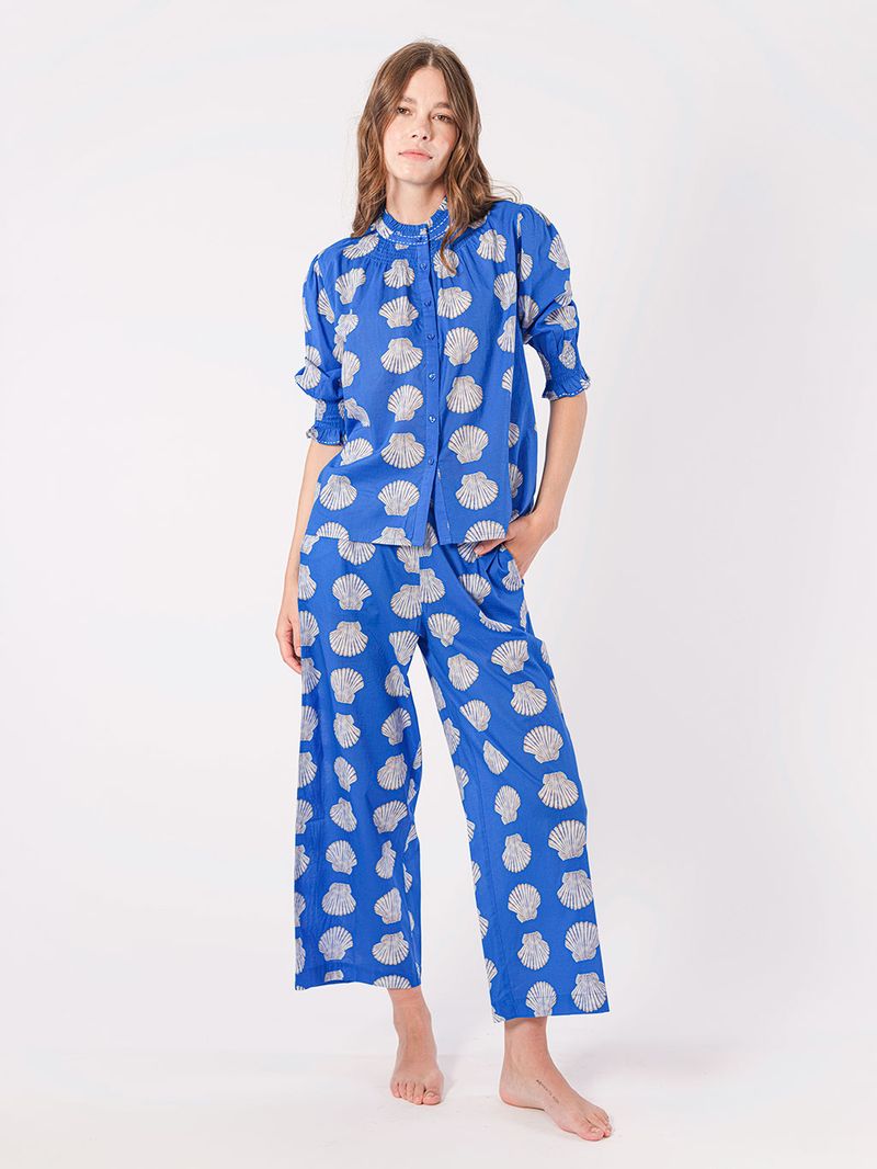 Fennel Pant in blue shells by Nimo