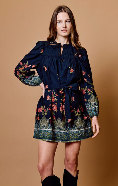 Ivana Mini Dress in eglantine print by Cleobella