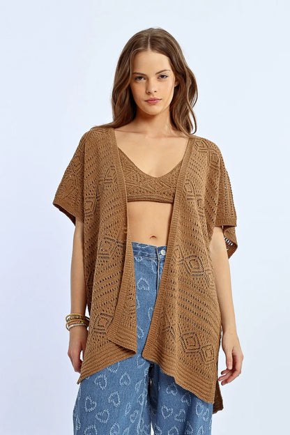 Lightweight Kimono in brown by Molly Bracken