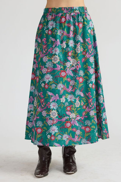 Marisol Maxi Skirt in jewel garden by Double A