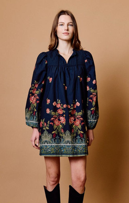 Ivana Mini Dress in eglantine print by Cleobella