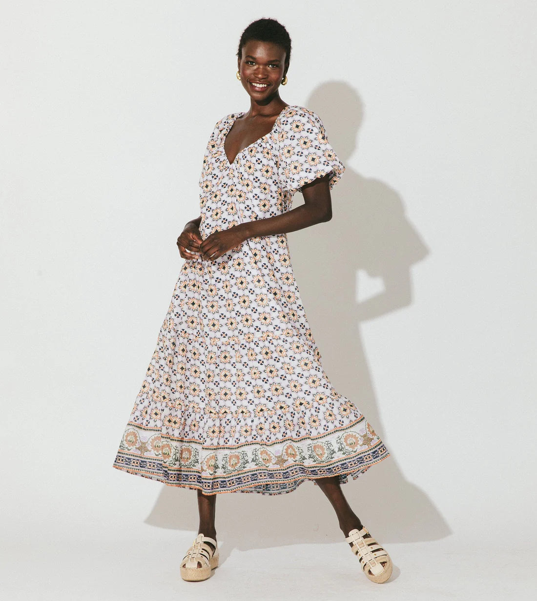 Paula Midi Dress in marrakesh print by Cleobella