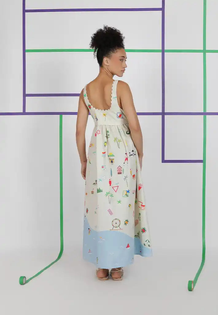 Febia Printed Maxi Dress in multi by Conditions Apply