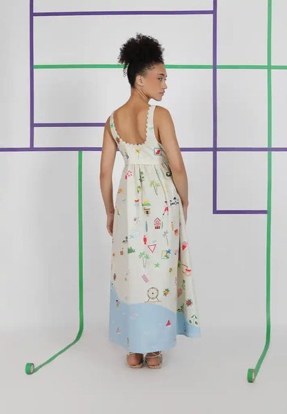 Febia Printed Maxi Dress in multi by Conditions Apply
