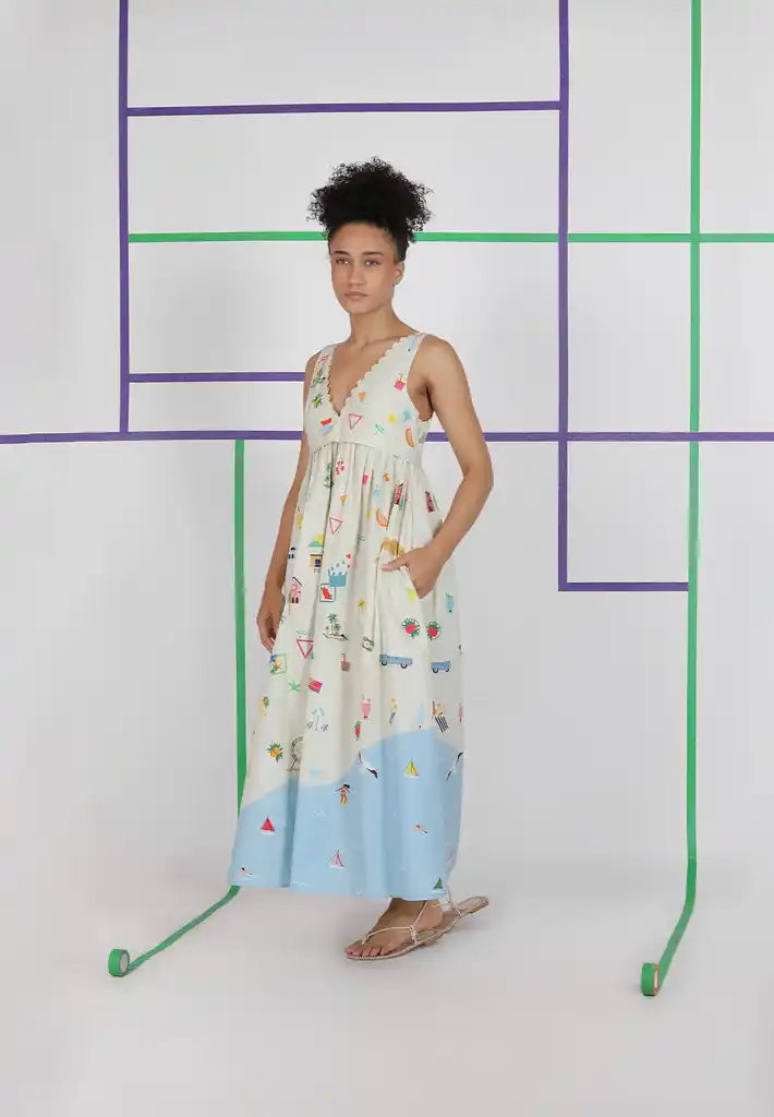 conditions apply maxi dress Febia Printed Maxi Dress in multi by Conditions Apply