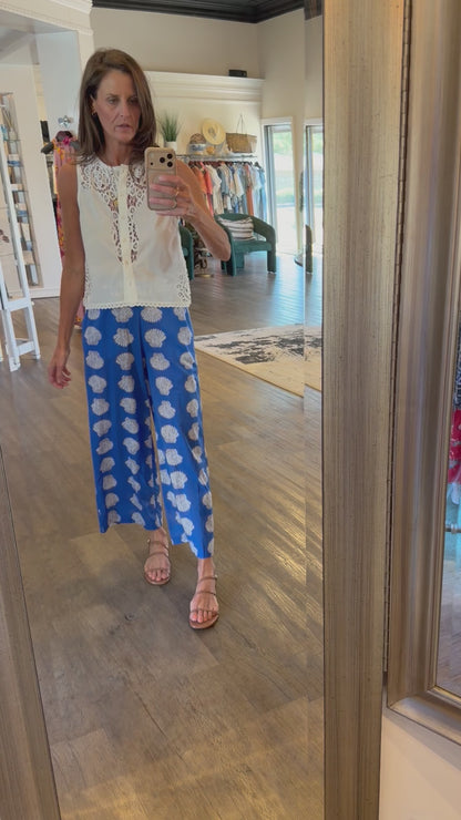 Fennel Pant in blue shells by Nimo