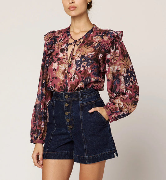 Priya Printed Blouse in bergamo by Cleobella