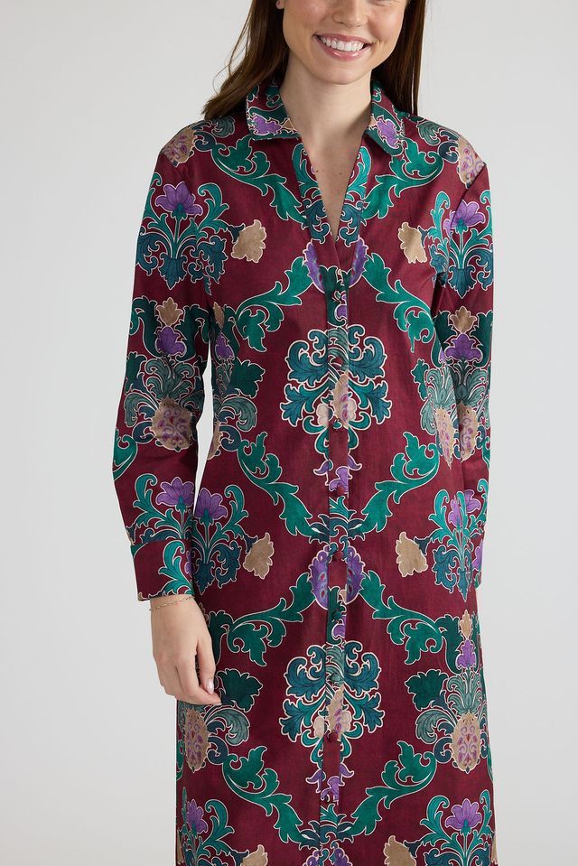 Cleo Printed Dress in damask by Double A