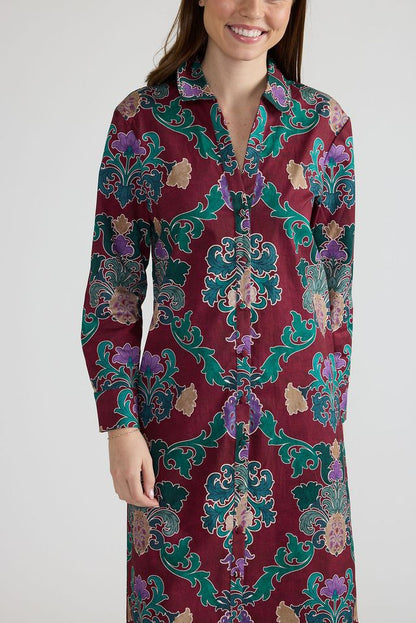 Cleo Printed Dress in damask by Double A