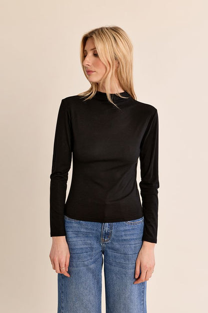 Turtleneck Sweater in black by Molly Bracken