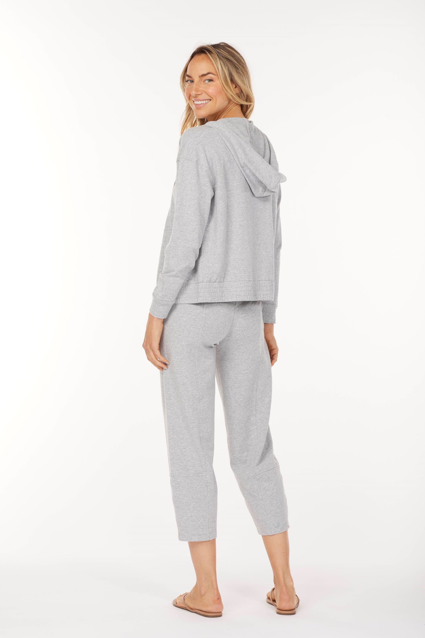 Lantern Ankle Length Pants in heather grey by Mododoc