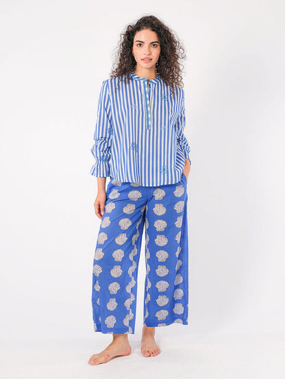 Fennel Pant in blue shells by Nimo