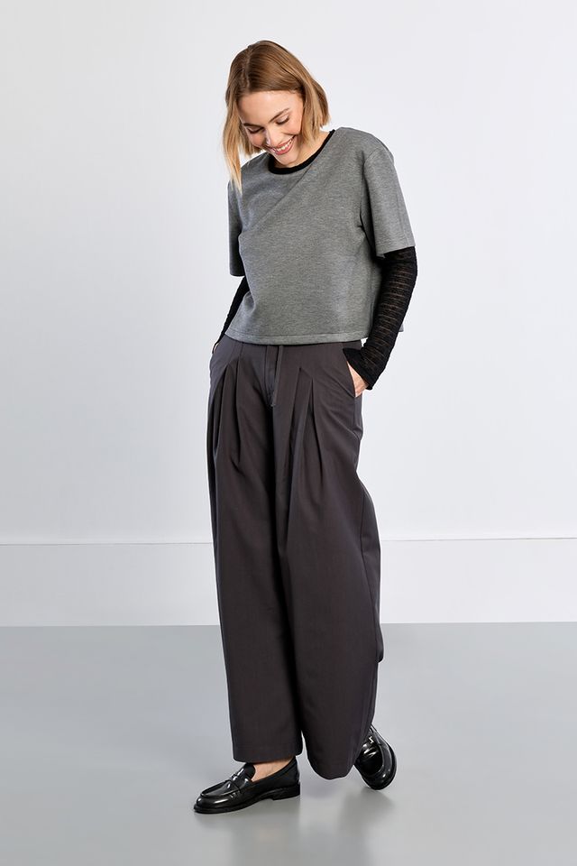 Short Sleeve T-shirt in dark grey by Molly Bracken