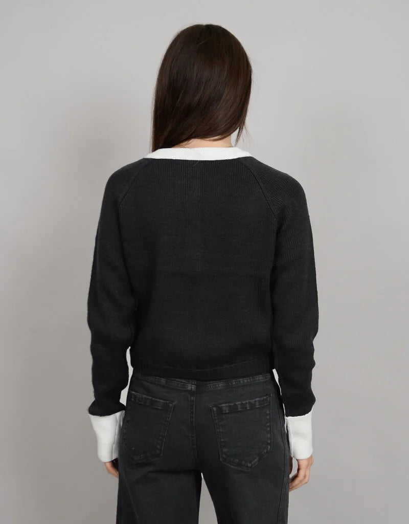 Gregoriana Long Sleeve Crew Neck Cardigan in white beach by RD