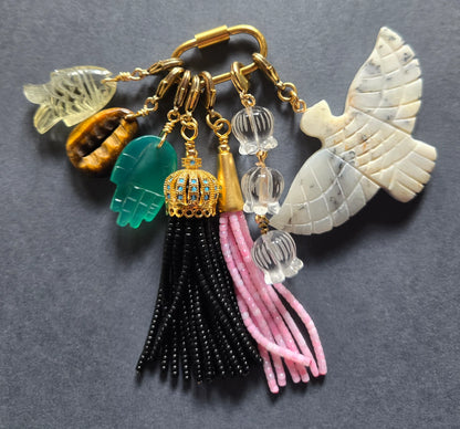 Assorted Individual Charms on Lobster Claws by Meredith Waterstraat