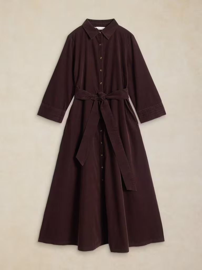 savvy | retail therapy corduroy shirtdress 