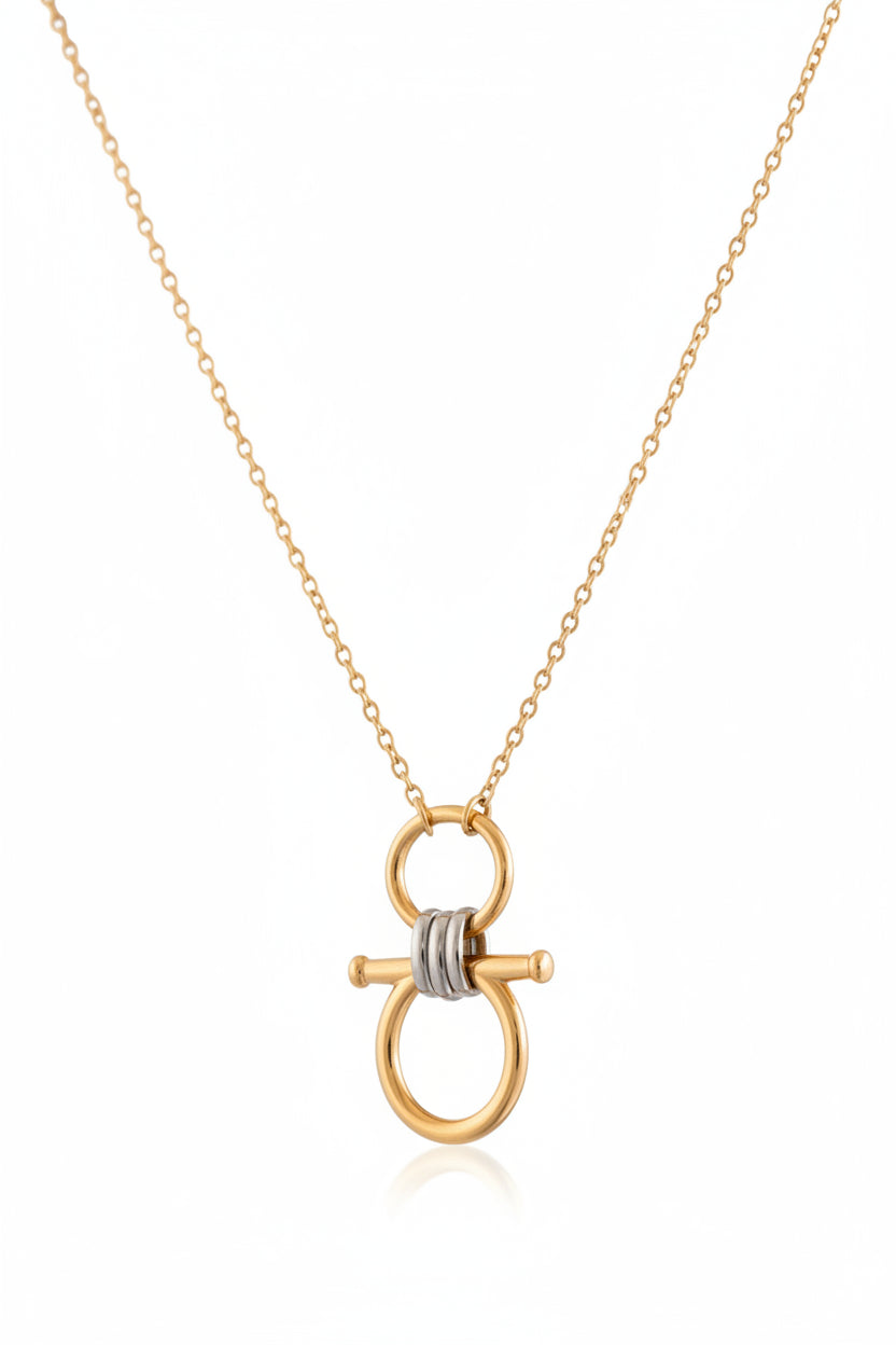 savvy | retail therapy take the reins mixed metal necklace against a white background