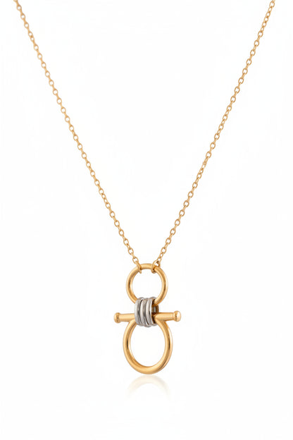 savvy | retail therapy take the reins mixed metal necklace against a white background