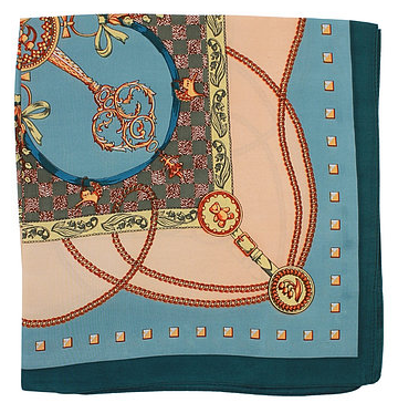 Savvy | retail therapy teal printed womens neckscarf 