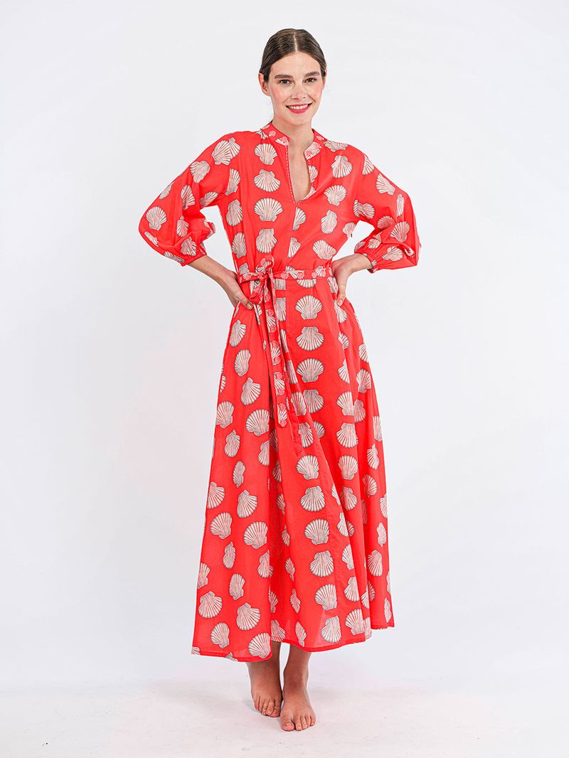 Marigold Dress in red shells by Nimo