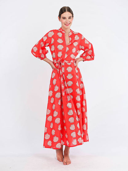 Marigold Dress in red shells by Nimo