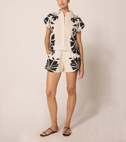 Selene Blouse in Atropa Print by Cleobella
