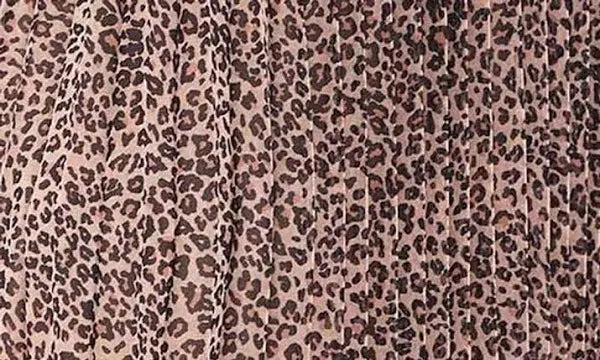 Baby Leopard Pleated Maxi Skirt in pink by Farm Rio