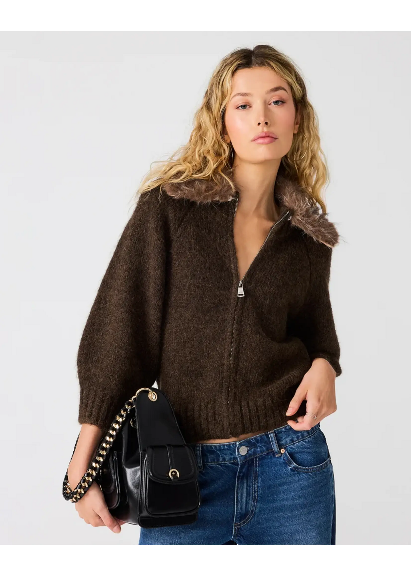 Odessa Sweater in dark espresso by Steve Madden